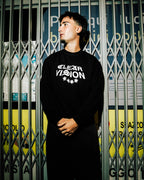 CLEAR VISION BLACK CREWNECK