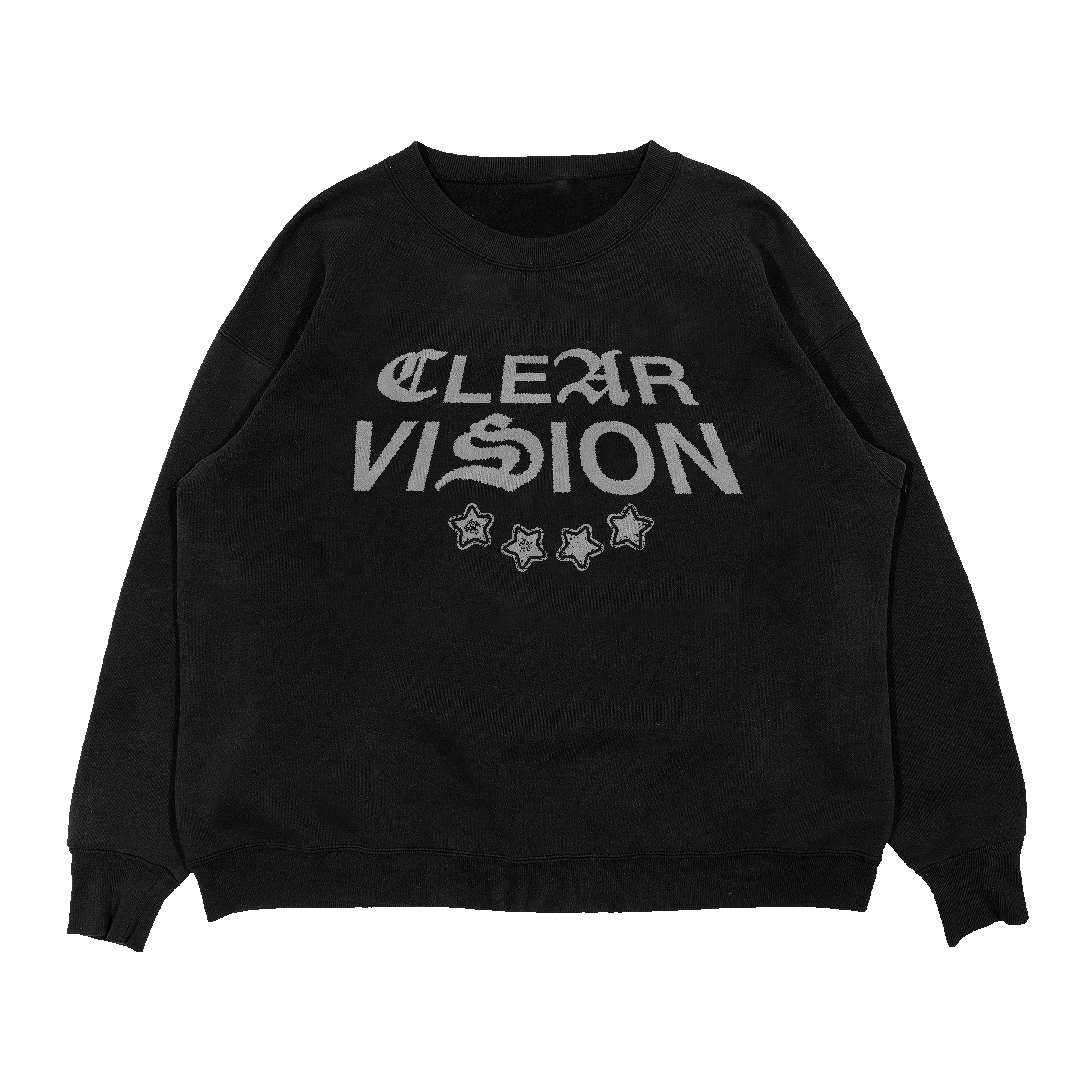 CLEAR VISION BLACK CREWNECK