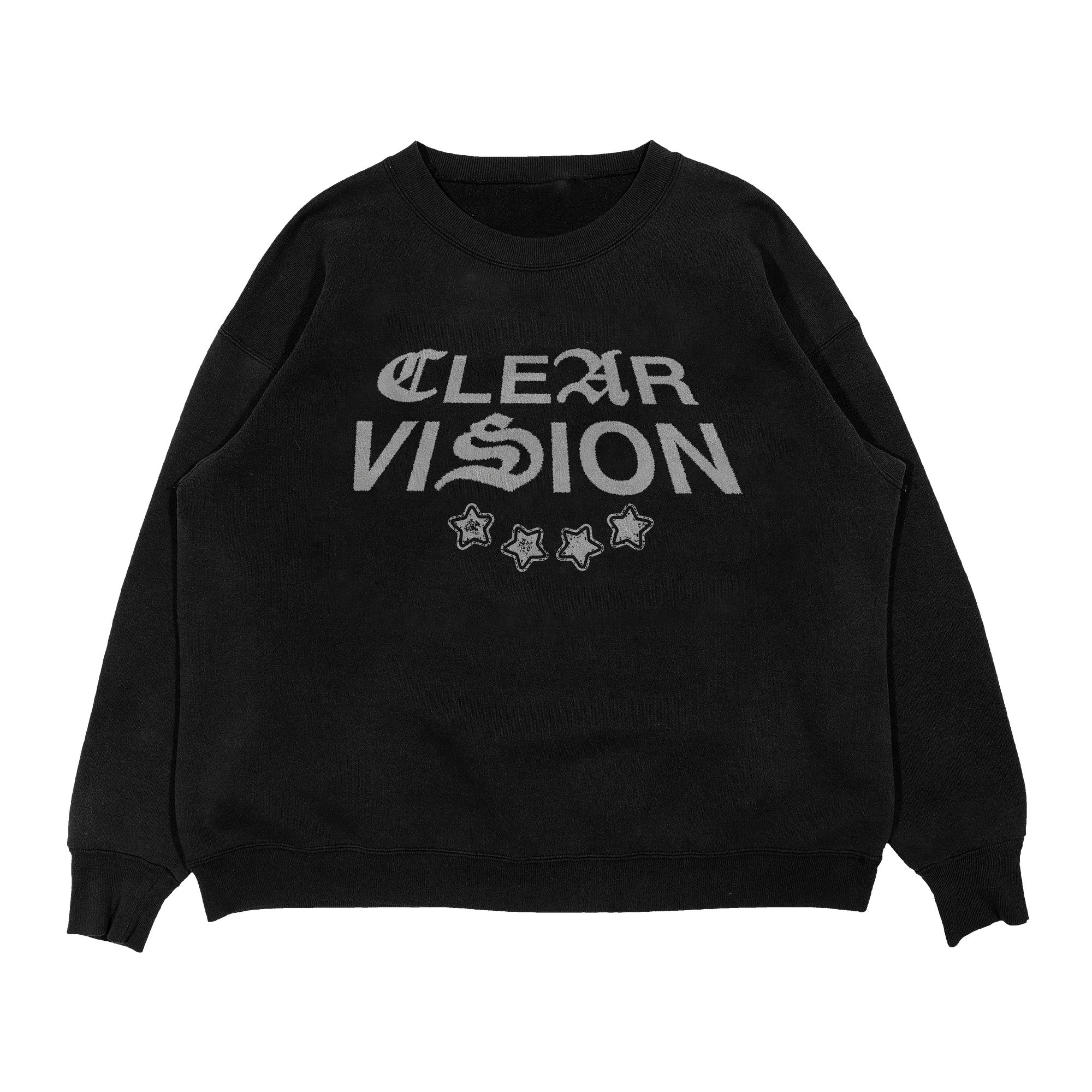 CLEAR VISION BLACK CREWNECK