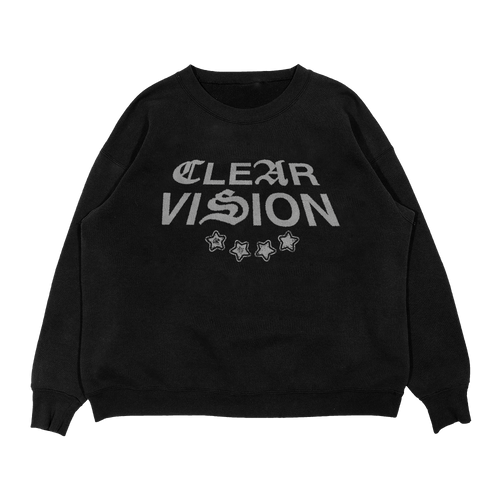 CLEAR VISION BLACK CREWNECK